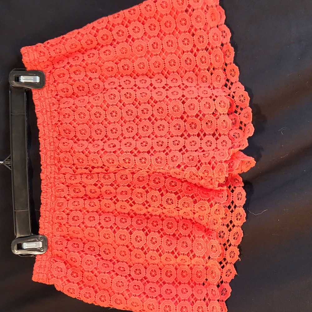 Chelsea & Violet brand crochet shorts with lining. Size M